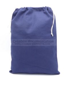blue cotton bag for chips or game pieces 29x40 cm