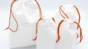 collection of non-woven fabric pouches, 4 sizes, for sporting events