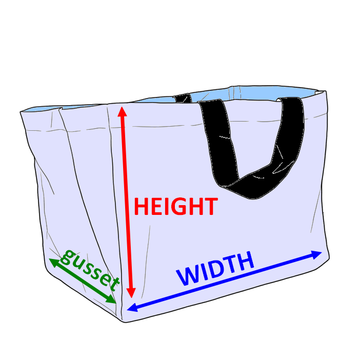 Dimensions of the tote bag